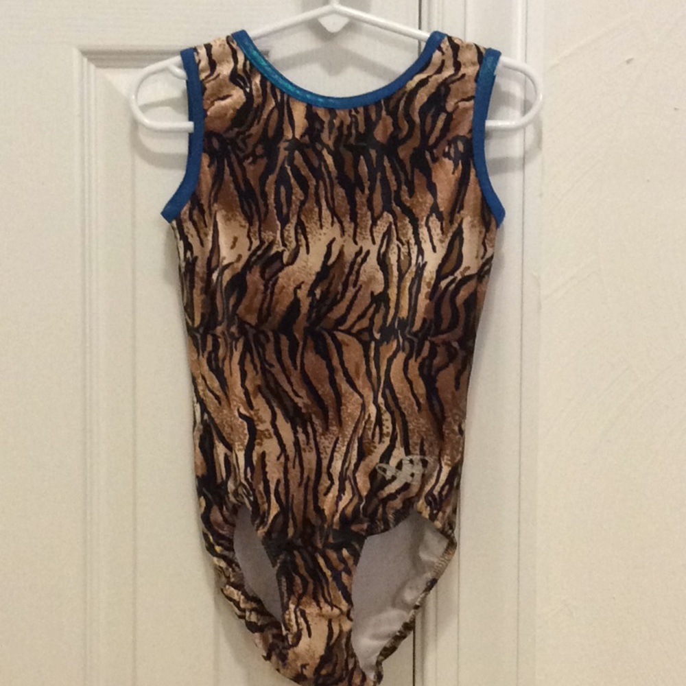 Dreamlight Gymnastics Velvet Tiger Print Leotard